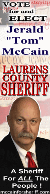Vote for and Elect Tom McCain for Laurens County Sheriff 08